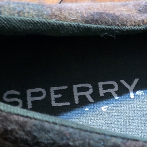 Sperry Crest Vibe Plaid Wool Sneakers Green & Brown Size 7 - Picture 13 of 13